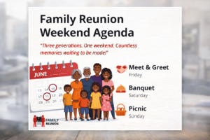 Family Reunion Weekend Agenda